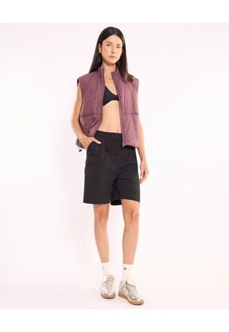 Short Sartorial Corte Limpio  Para Mujer Negro Atmos Atmos