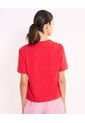 Camiseta  Para Mujer Manga Corta Cuello Redondo Color Rojo Marca Atmos #31090355 de Atmos