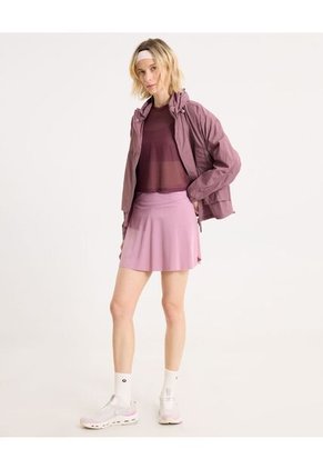 Camiseta Manga Corta En Mesh  Para Mujer Vino Atmos