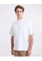 Camiseta Boxy Con Estampado Frontal  Para Hombre Blanco Atmos de Atmos