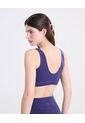 Top Deportivo Cuello Redondo Ajuste Medio  Para Mujer Azul Atmos de Atmos