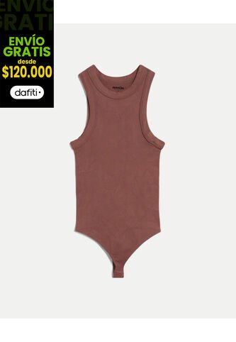 Body Para Mujer Manga Sisa Color Café Marca Atmos #31200016 Atmos