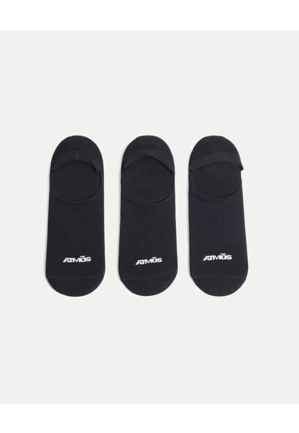 Medias Baleta Pack X3 Algodón X3 Para Hombre Negro Atmos