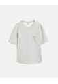 Camiseta Relaxed Fit Manga Corta Con Bolsillo  Para Hombre Gris Atmos de Atmos