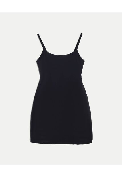 Vestido Con Abertura Posterior  Para Mujer Negro Atmos