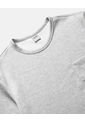 Camiseta Relaxed Fit Manga Corta Con Bolsillo  Para Hombre Gris Atmos de Atmos
