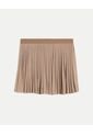 Falda Mesh Plisada Con Biker  Para Mujer Café Atmos de Atmos
