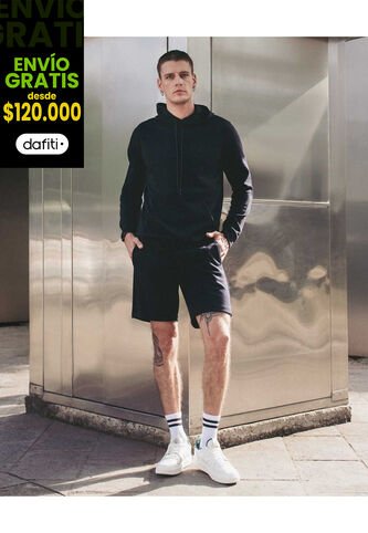 Bermuda Para Hombre Regular Corto Color Negro Marca Atmos #32100138 Atmos