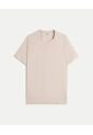 Camiseta Regular Fit Corte Angular  Para Hombre Café Atmos de Atmos