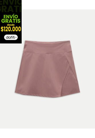 Falda Para Mujer Medio Color Café Marca Atmos #31140026 Atmos