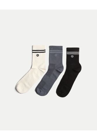 Pack X3 Medias Caña Media X3 Para Hombre Crema Atmos Atmos