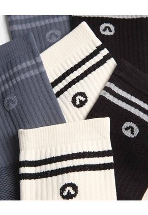 Pack X3 Medias Caña Media X3 Para Hombre Crema Atmos