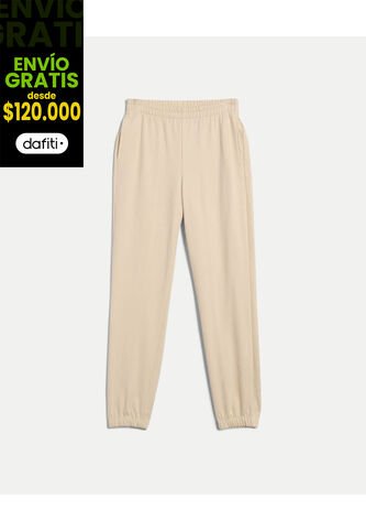 Pantalón Para Mujer Jogger Color Crema Marca Atmos #31070080 Atmos