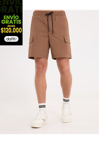 Bermuda Para Hombre Cargo Color Café Marca Atmos #32100139 Atmos