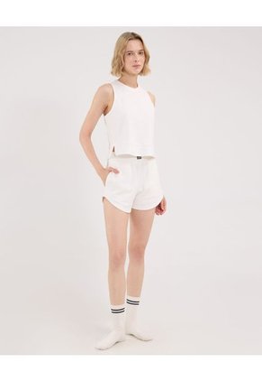 Camiseta Para Mujer Manga Sisa Cuello Redondo Color Marfil Marca Atmos #31090250