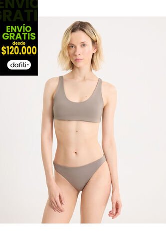 Panty Para Mujer Tanga Color Gris Marca Atmos #31800095 Atmos