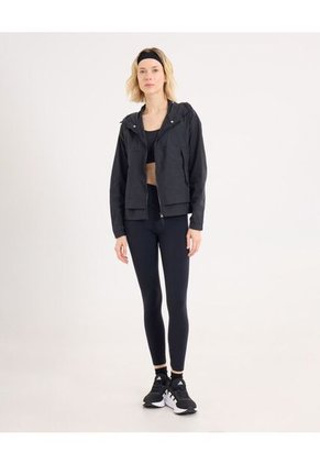 Chaqueta Deportiva Rompevientos  Para Mujer Negro Atmos