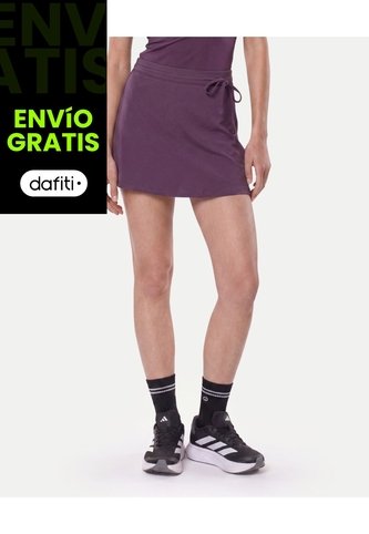 Falda Deportiva Abertura Ajustable  Para Mujer Morado Atmos Atmos