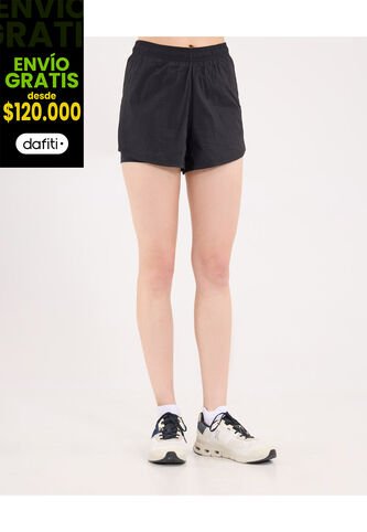 Short Para Mujer Multiusos Plano Color Negro Marca Atmos #31190100 Atmos