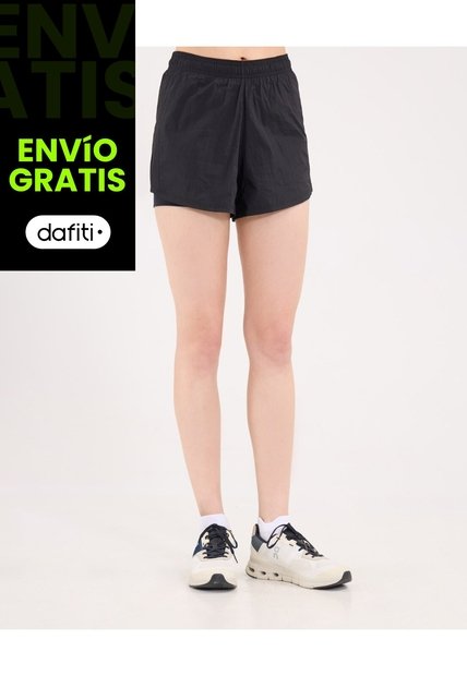 Short Running Con Biker  Para Mujer Negro Atmos