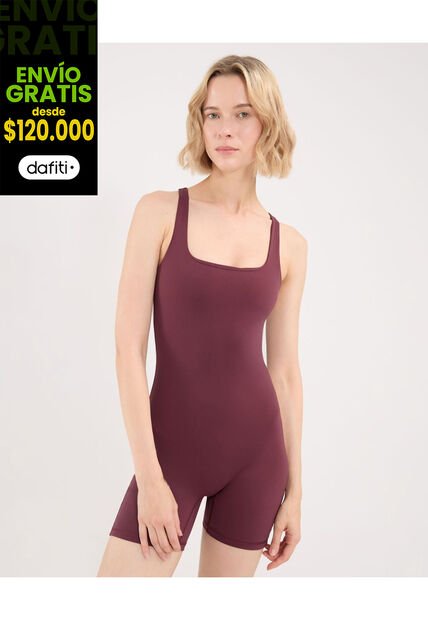 Enterizo Para Mujer Manga Sisa Color Vino Marca Atmos #31320026