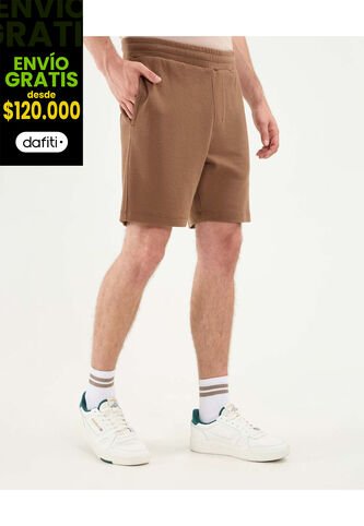 Bermuda Para Hombre Regular Corto Color Café Marca Atmos #32100099 Atmos