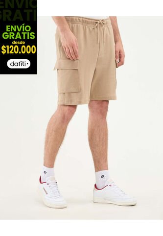 Bermuda Para Hombre Cargo Color Beige Marca Atmos #32100097 Atmos