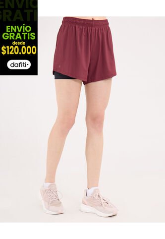 Short Para Mujer Multiusos Punto Color Vino Marca Atmos #31190095 Atmos