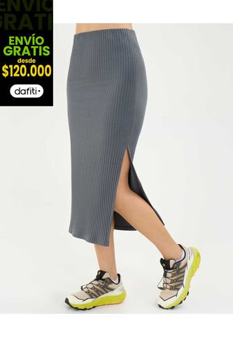 Falda Para Mujer Largo Color Gris Marca Atmos #31140015 Atmos