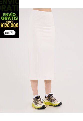 Falda Para Mujer Largo Color Marfil Marca Atmos #31140014 Atmos