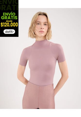 Body Para Mujer Manga Corta Color Lila Marca Atmos #31200011 Atmos