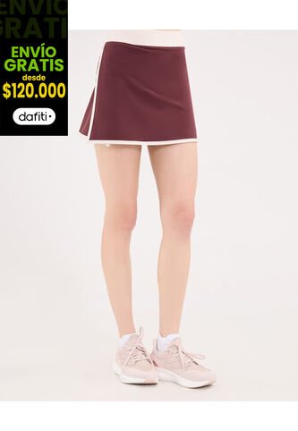 Falda Para Mujer Medio Color Vino Marca Atmos #31140017 Atmos