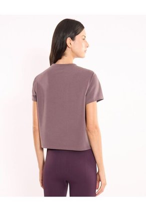 Camiseta Para Mujer Manga Corta Cuello Redondo Color Morado Marca Atmos #31090291