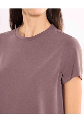 Camiseta Para Mujer Manga Corta Cuello Redondo Color Morado Marca Atmos #31090291
