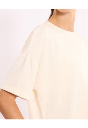 Camiseta Para Mujer Manga Corta Cuello Redondo Color Crema Marca Atmos #31090284