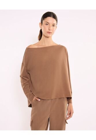 Camiseta Para Mujer Manga Larga Cuello Redondo Color Café Marca Atmos #31090286 Atmos