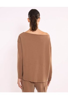 Camiseta Para Mujer Manga Larga Cuello Redondo Color Café Marca Atmos #31090286