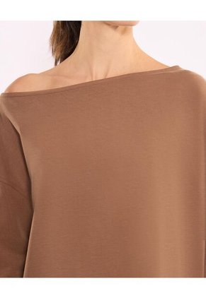 Camiseta Para Mujer Manga Larga Cuello Redondo Color Café Marca Atmos #31090286