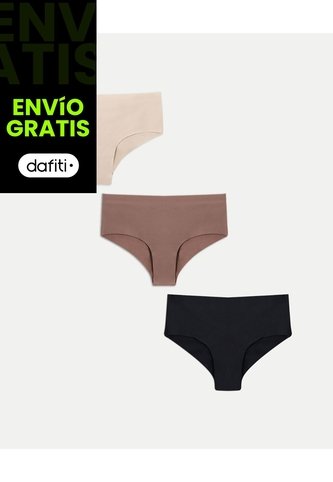 Pack 3 Tanga Invisible Confort X3 Para Mujer Beige Atmos Atmos