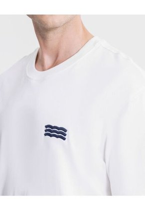 Camiseta Para Hombre Manga Corta Cuello Redondo Color Blanco Marca Atmos #32090290