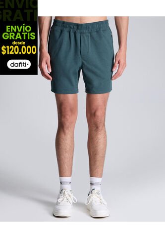 Bermuda Para Hombre Deportiva Largo Color Verde Oscuro Marca Atmos #32100044 Atmos