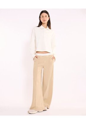 Polo Para Mujer Manga Larga Color Blanco Marca Atmos #31110012