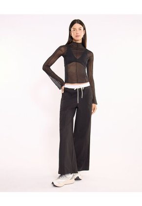 Camiseta Para Mujer Manga Larga Cuello Redondo Color Negro Marca Atmos #31090340