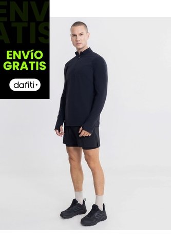 Short Training Largo Con Biker  Para Hombre Negro Atmos Atmos