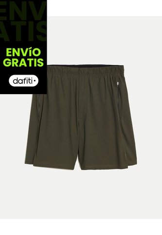 Short Training Con Biker Interno De 7 Pulgadas  Para Hombre Verde Atmos Atmos