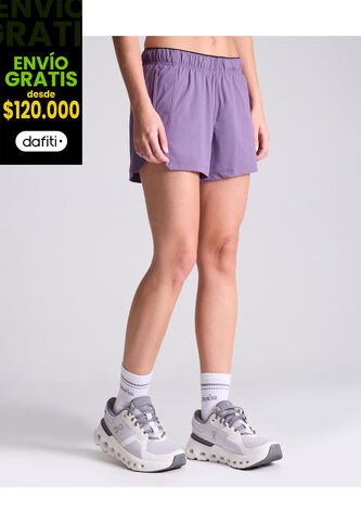 Short Para Mujer Short Color Morado Marca Atmos #31190081 Atmos
