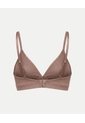 Top Triangular Cruzado Microfibra X1 Para Mujer Café Atmos de Atmos