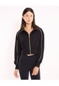 Buzo Full Zipper Piping Plush Para Mujer  Deportiva  Color Negro Marca Atmos de Atmos