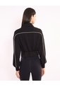 Buzo Full Zipper Piping Plush Para Mujer  Deportiva  Color Negro Marca Atmos de Atmos