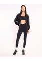 Buzo Full Zipper Piping Plush Para Mujer  Deportiva  Color Negro Marca Atmos de Atmos